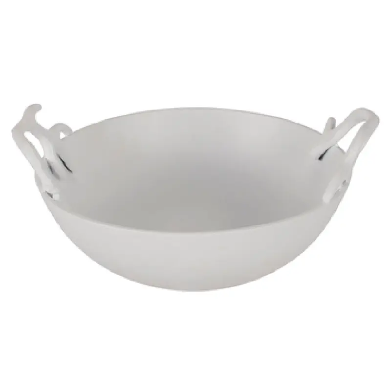 Bon Chef 81020TERRA 1-7/8 Quart Round Bowl with Antler Handles Aluminum Sandstone