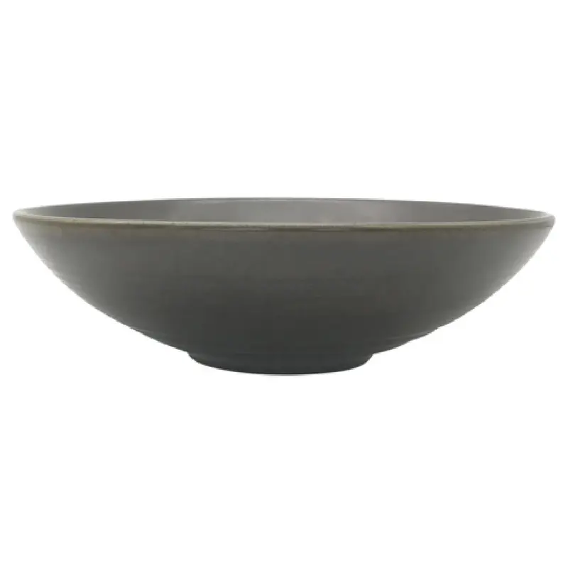 Bon Chef 2200001P 40 Oz. Round Salad Bowl with Upstanding Rim Porcelain Black