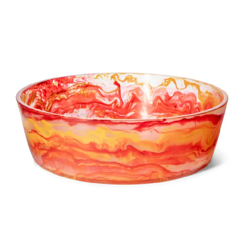Bon Chef 59031-SCARLET 16 Quart Circle Resin Bowl Scarlet Translucent Finish