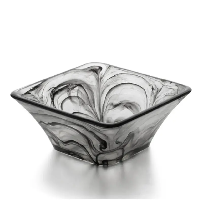 Bon Chef 59035-SMOKE 8 Inch Square Resin Bowl 1.5 Quart Cold Display Gray