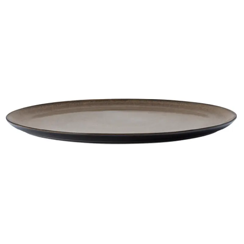 1880 Hospitality L6753059898 12-1/2 Inch Pizza Plate Round Porcelain Chestnut Two-tone