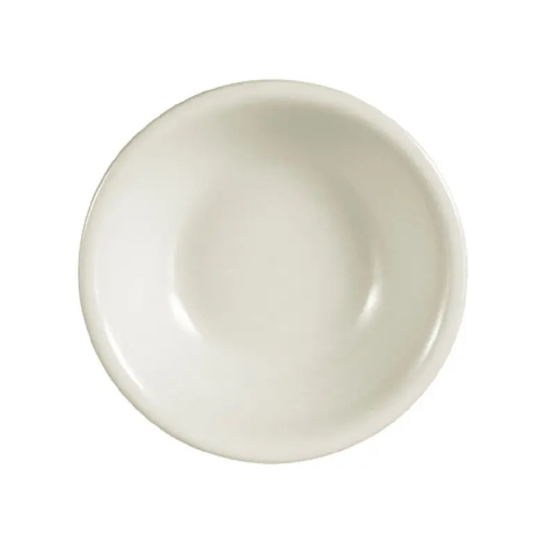 CAC China REC-11 5 Oz REC Fruit Dish Round Rolled Edge Ceramic American White