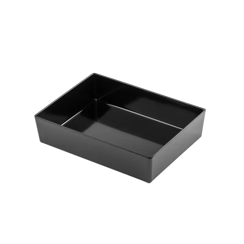 Tablecraft 12550 18.25 Quarts Black Melamine Bowl Full Size with Straight Sides
