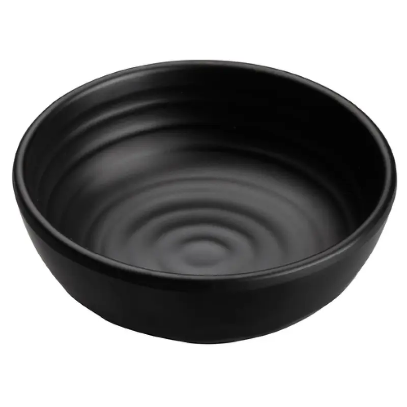 Winco WDM017-302 4-1/2 Oz Round Bowl Dishwasher Safe Melamine Black 48 Packs
