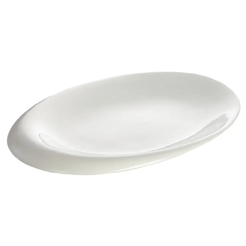 Winco WDP004-212 16 Inch Bowl Dishwasher Safe Oval Porcelain Creamy White