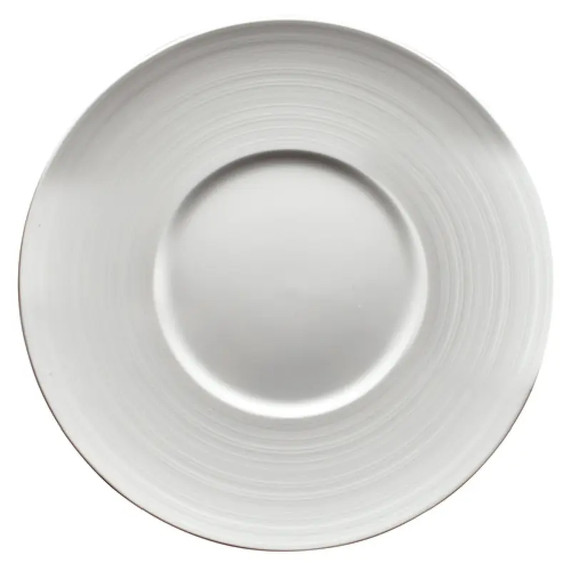 Winco WDP022-109 11-1/8 Inch Diameter Round Plate Porcelain Dishwasher Safe