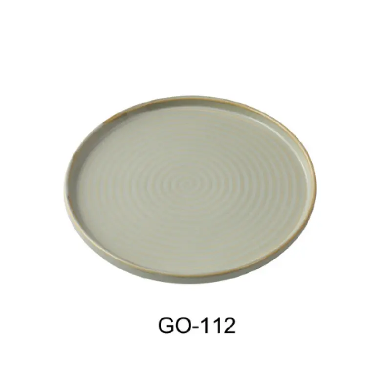 Yanco GO-112 12 Inch Diameter Dinner Plate Earthy Tone Porcelain